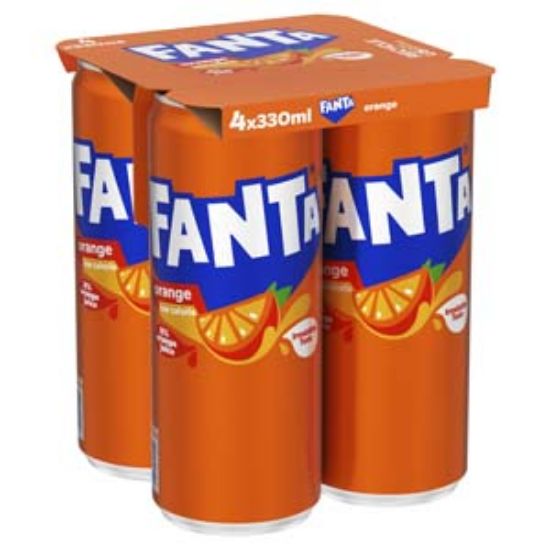 Picture of 330 Fanta Orange Can Sleek Multi 4pk x6 DRS